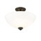 Z-Lite Ashton 3 Light Semi Flush Mount, Matte Black & Matte Opal 443SF-MB - alternate 2